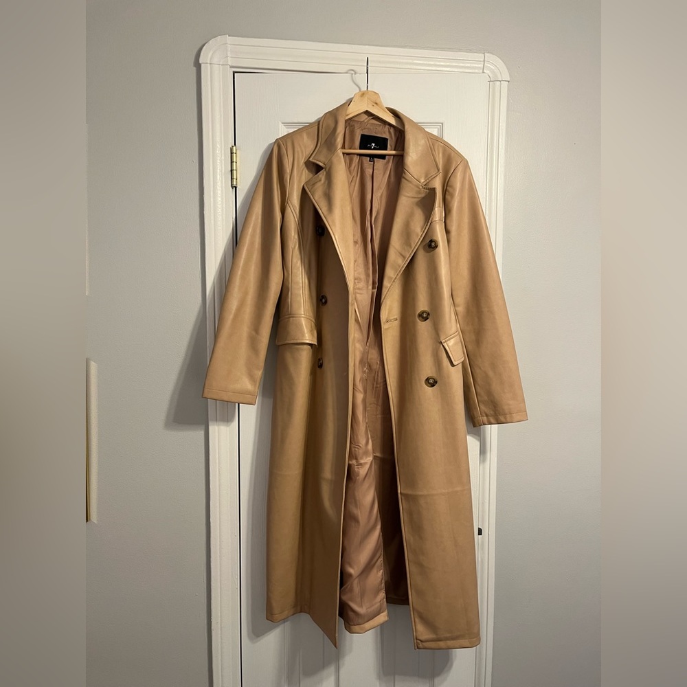 7 for all mankind Faux Leather Trench